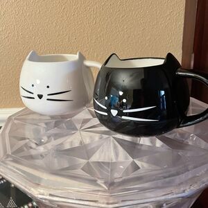 Cat Coffee Cups Black and White